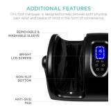 Reflexology Shiatsu Foot Massager w/ High-Intensity Rollers, Remote Control, Black