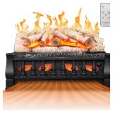 21 in. Freestanding Electric Fireplace Set with Remote and Overheat Protection