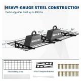 Garvee 2'x6' 2Pcs Heavy Duty Foldable Shelves - 1600LB Steel Wall Storage for Garage/Warehouse/Laundry