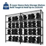 Garvee 5-Tier Metal Storage Shelves, Heavy Duty Garage Shelving Unit 1325LBS Capacity, Adjustable Wire Rack Standing Storage Shelf Organizer for Kitchen Pantry Home&Commercial, 15.7'D x 70.8'W x 70.5'