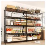 Garvee 5-Tier Metal Storage Shelves, Heavy Duty Garage Shelving Unit 1325LBS Capacity, Adjustable Wire Rack Standing Storage Shelf Organizer for Kitchen Pantry Home&Commercial, 15.7'D x 70.8'W x 70.5'