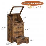 Garvee Dog Feeding Cabinet with Spacious Storage Durable Wood Compact Indoor Use
