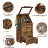 Garvee Dog Feeding Cabinet with Spacious Storage Durable Wood Compact Indoor Use