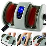 Reflexology Shiatsu Foot Massager w/ High-Intensity Rollers, Remote Control, Sage Green