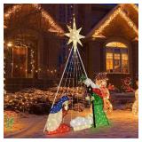 6 Feet Lighted Nativity Scene with 240 LED Lights Retail $133.99