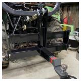 Garvee 3 Point Trailer Hitch with 2' Receiver for Category 1 Tractors - Heavy-Duty Steel, Quick-Install, Rust-Resistant, Includes Suitcase Weight Brackets - Industrial Use, Black