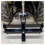 Garvee 3 Point Trailer Hitch with 2' Receiver for Category 1 Tractors - Heavy-Duty Steel, Quick-Install, Rust-Resistant, Includes Suitcase Weight Brackets - Industrial Use, Black