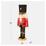 Pop Up Christmas Nutcracker w/150 LED Lights for Outdoor, Indoor, 5ft