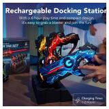 Set of 4 Rechargeable Laser Tag Blasters w/ Docking Station, No Vests Needed, Red/ Yellow/ Blue/ Green