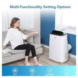 Garvee 15000 BTU Portable AC Unit 3-in-1 Remote Control Fan Dehumidifier 24 Hour Timer Silent Mode Fast Cooling for Room Bedroom Office RV 800 Sq Ft (Box is Open and in Rough Shape we Did Not remove I