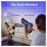 Set of 4 Rechargeable Laser Tag Blasters w/ Docking Station, No Vests Needed, Red/ Yellow/ Blue/ Green