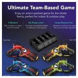Set of 4 Rechargeable Laser Tag Blasters w/ Docking Station, No Vests Needed, Red/ Yellow/ Blue/ Green