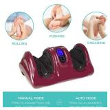 Therapeutic Foot Massager w/ High Intensity Rollers, Remote, 3 Modes