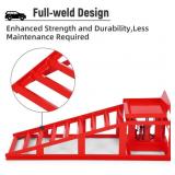 Garvee 2 Pack Car Ramps Hydraulic High Lift Service Automotive Car Lift 5T 12000LBS Red