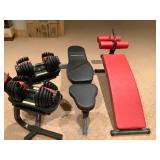Bowflex Adjustable Dumbell Set & Weight Benches