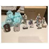 Ceramic Nativity Set & Christmas Votives