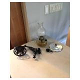Antique Oil lamp & Misc