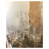 Glass Pitcher & Glasses