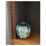 Heavy Glass Vases & Bowl