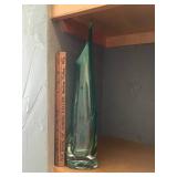 Heavy Glass Vases & Bowl