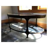Oval Glass Coffee Table