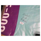 12′ x 24′ 7 oz. Black Vinyl Tarp w/ Advertisement – Reused Billboard – 7 mil Lightweight Duty -B Grade