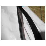 12′ x 16′ 18 oz. Black Vinyl Tarp w/ Advertisement – Reused Billboard – 15 mil Heavyweight Duty - A Grade