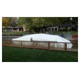 10′ x 44′ 7 oz. Black Vinyl Tarp w/ Advertisement – Reused Billboard – 7 mil Lightweight Duty