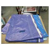 18′ x 48′ 7 oz. Black Vinyl Tarp w/ Advertisement – Reused Billboard – 7 mil Lightweight Duty