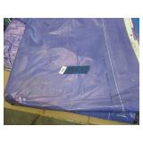 18′ x 48′ 7 oz. Black Vinyl Tarp w/ Advertisement – Reused Billboard – 7 mil Lightweight Duty