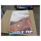 10′ x 16′ 7 oz. White Vinyl Tarp w/ Advertisement – Reused Billboard – 9 mil Lightweight Duty