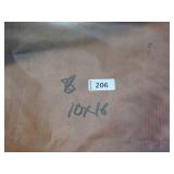 10′ x 16′ 7 oz. White Vinyl Tarp w/ Advertisement – Reused Billboard – 9 mil Lightweight Duty