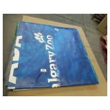 10′ x 44′ 7 oz. Black Vinyl Tarp w/ Advertisement – Reused Billboard – 7 mil Lightweight Duty