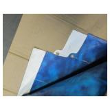 10′ x 44′ 7 oz. Black Vinyl Tarp w/ Advertisement – Reused Billboard – 7 mil Lightweight Duty