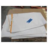 12′ x 32′ 7 oz. White Vinyl Tarp w/ Advertisement – Reused Billboard – 7 mil Lightweight Duty - Grommets