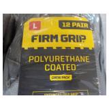 36 pair size L Firm Grip Work Glove...