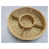 Wicker Relish Dish 12' Diameter...
