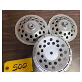 (3) 7' Diamond Cup Wheels with Hub...
