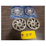(4) 5' Fan Wheel Diamond Grinding W...