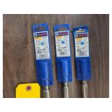 (3) Bosch Spline Carbide Drill Bits...
