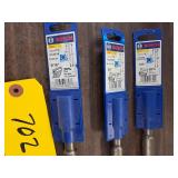 (3) Bosch Spline Carbide Drill Bits...