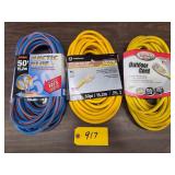 (3) Heavy Duty Extension Cords, 12/...