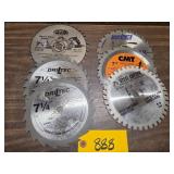 (6) Assorted 7 1/4'  Saw Blades...