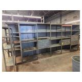 (11) Sections Steel Shelving, 36x24...