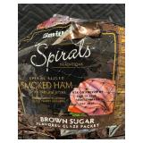 L - Smithfield Spiral Sliced Smoked Ham - Brown Sugar Glaze Packet Included - Approx 8 Lbs