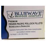 E - Blue Wave Sea Food Company Premium Frozen Pacific Pollock Fillets - 10 lb