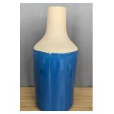 Blue and Tan Flower or Plant Vase 10' Tall - Brand New