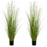 Artificial 47' Tall Green Grass Plant 2 Pack $66.99 Retail - Brand New