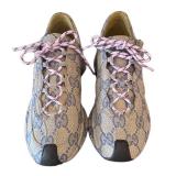 MC - Gucci Run Sneakers - GG Monogram Textile - Size 37.5