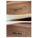 MB - Two Pairs of Miu Miu Slip-On Sneakers - Miu Miu Metallic Cap Toe Leather Slip Ons